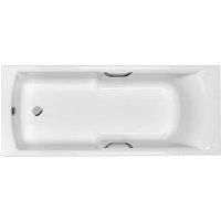 Carron Axis Single Ended No Tap Hole Twin Grip Carronite Bath with Front Bath Panel - 1600 x 700mm