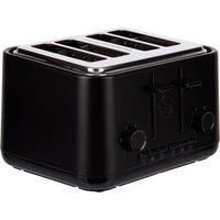 Swan Stealth 4 Slice Toaster, Cancel, Reheat and Defrost Settings, Black, Independent Browning Controls, ST34040BLKN