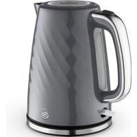 Swan SK14611GRY Windsor Textured Kettle in Grey 1 7L 3kW Rapid Boil