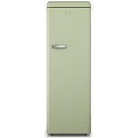 SWAN SR11050GNE Retro Tall Larder Fridge with 337L Capacity, 5 Glass Fridge Shelves, 1 Chrome Wine Rack, 6 Door Shelves, 1 Salad Crisper, Energy Class E, Green