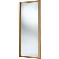 Shaker Natural oak effect Mirrored Sliding Wardrobe Door (H)2220mm (W)610mm