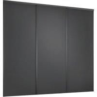 Spacepro Heritage 3 x 914mm Graphite Frame and Panel Sliding Door Kit with Colour Matched Track