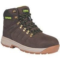 Apache Moose Jaw Safety Boot | Brown Size 12 UK | Waterproof and Breathable | Toe Cap and Midsole Protection | Comfort Insole