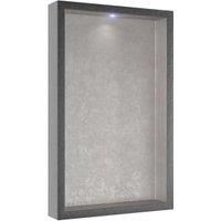 Abacus Pre-finished Metallic Aluminium Effect Recessed Bathroom Storage Unit 420 x 350 x 180mm