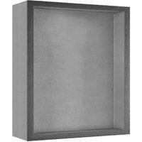 Abacus Pre-finished Metallic Zinc Effect Recessed Bathroom Storage Unit 350 x 350 x 180mm