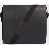 OSPREY LONDON The Large Smithy Leather Messenger - Black Leather Satchel/Mess...