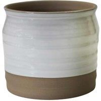 Ivyline Puro Lipped Gloss White Ripple Planter H19cm D21cm