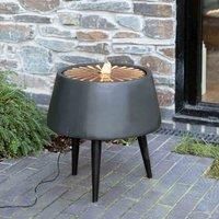 Ivyline Solis Water Feature w/ Lights on Stand - Copper