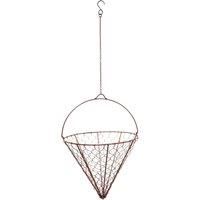 Ivyline Outdoor Hanging Wired Netted Cone Bronze H40cm D30cm