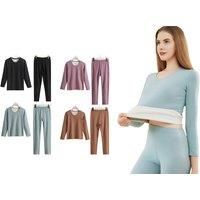 Women'S Velvet Thermal Underwear Set - 4 Colours! - Khaki