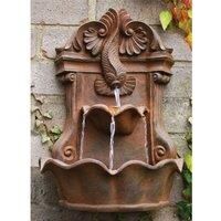 Wall Water Feature Fountain Fish Spout Decoration Indoor Outdoor Use H40cm