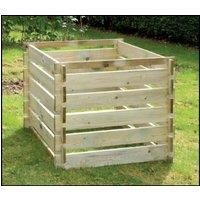 Large Compost Bin Wooden Slats Composter Garden Waste Easy Use Composting 1575L