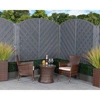 Rattan Garden 2 Seater Round Bistro Set in Brown - Cambridge - Rattan Direct