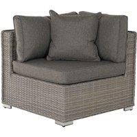 Rattan Garden Corner Section Seat in Grey - Florida - Rattan Direct