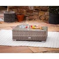 Rattan Garden Coffee Table in Grey - Lisbon - Rattan Direct