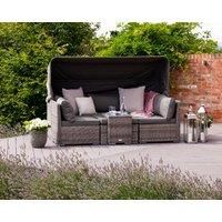 Rattan Garden Cabana Day Bed in Grey - Rattan Direct