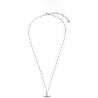 Orelia Dainty T-Bar Knot Necklace