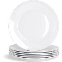 Argon Tableware Large Classic Rimmed White China Dinner Plate - 300mm - Pack of 12