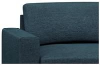 Hutch Fabric Block Arm 2 Seater Sofa - Aegean Blue