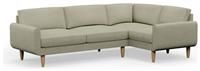 Hutch Slim Reversible Round Arm 5 Seater Sofa - Oat