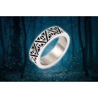 Harry Potter Stainless Steel Deathly Hallows Ring - Large - Silver