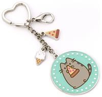 Pusheen the Cat Pizza Keyring with Mini Charms