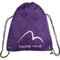 More Mile Gym Sack Purple Waterproof Drawstring Bag Gym PE Swimming Kit Backpack