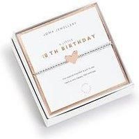 Joma Jewellery Beautifully Boxed A Little , Happy 18Th Birthday , Silver And Rose Gold , Bracelet , 17.5Cm Stretch