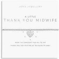 Joma Jewellery A LITTLE THANK YOU MIDWIFE Silver Plated Bracelet in 17.5 cm stretch