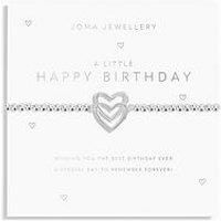 Joma Silver Plated Beaded Bracelet A Little HAPPY BIRTHDAY + Gift Bag 7018