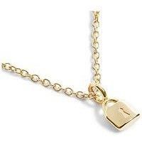 Joma Jewellery Mini Charms , Lock , Gold , Necklace , 46Cm + 5Cm Extender