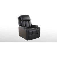 STUDIO LEATHER RECLINER w DRINK HOLDERS ARMCHAIR SOFA CHAIR CINEMA GAMING