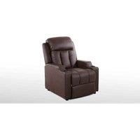 STUDIO LEATHER RECLINER w DRINK HOLDERS ARMCHAIR SOFA CHAIR CINEMA GAMING