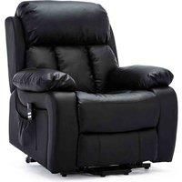 CHESTER DUAL MOTOR RISER ELECTRIC LEATHER RECLINER ARMCHAIR HEATED MASSAGE CHAIR