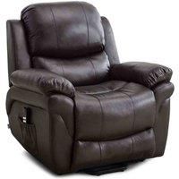 MADISON DUAL MOTOR RISE RECLINER BONDED LEATHER ARMCHAIR SOFA MOBILITY CHAIR