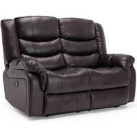 More4Homes Seattle 2 Seater Electric High Back Bonded Leather Recliner Sofa brown