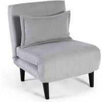 More4Homes HARPER FOLDING CLIC CLAC SOFA BED FABRIC LIVING ROOM LOUNGE CHAIR BED (Grey, 1 Seater)