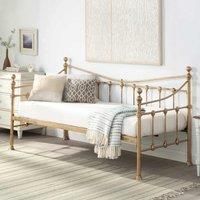 Slumberworx Newnham Classic Victorian Style Living Room Bedroom Brass Metal Day Bed Frame