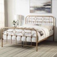 Slumberworx Ware Brass Metal Victorian Industrial Bed Frame - Double