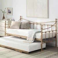 NEWNHAM CLASSIC VICTORIAN STYLE LIVING ROOM BEDROOM METAL DAY BED FRAME w GUEST