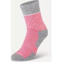 SealSkinz Thurton Solo QuickDry Mid Length Sock Pink/Light Grey Marl