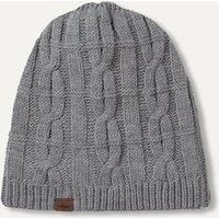 SEALSKINZ Blakeney Waterproof Cold Weather Cable Knit Beanie Hat, Grey, L/XL