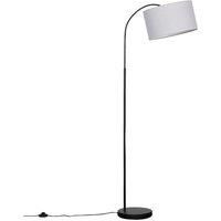 Modern Floor Lamp Black Large Fabric Light Shades Living Room LED Home Lighting