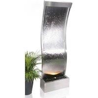 Curved Stainless Steel Waterfall Water Wall Cascade Indoor Outdoor Use 183cm