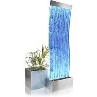 Curved Bubble Water Wall LEDs Silver Base Colour Changing Indoor Use by Fluid