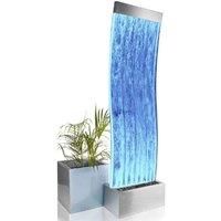 Curved Bubble Water Wall LEDs Silver Base Colour Changing Indoor Use by Fluid