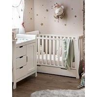 Obaby Stamford Mini Sleigh 2 Piece Room Set (White) Wood Furniture