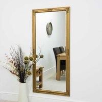 Large Full Length Wall Mounted Mirror, Gold, 160 x 73 cm