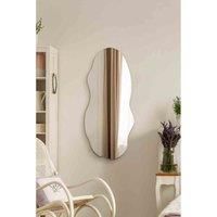 Mirroroutlet Lacuna - Frameless Pebble Pond Wall Mirror 39inch X 18inch 100 X 45Cm