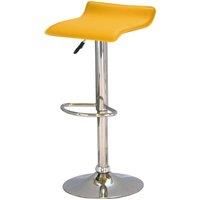 Heartlands Furniture Orange and Chrome Bar Stool Pair Adjustable Height